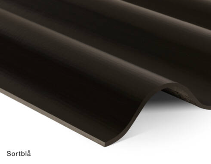 B9-S MAX bølgeplade i farven sort